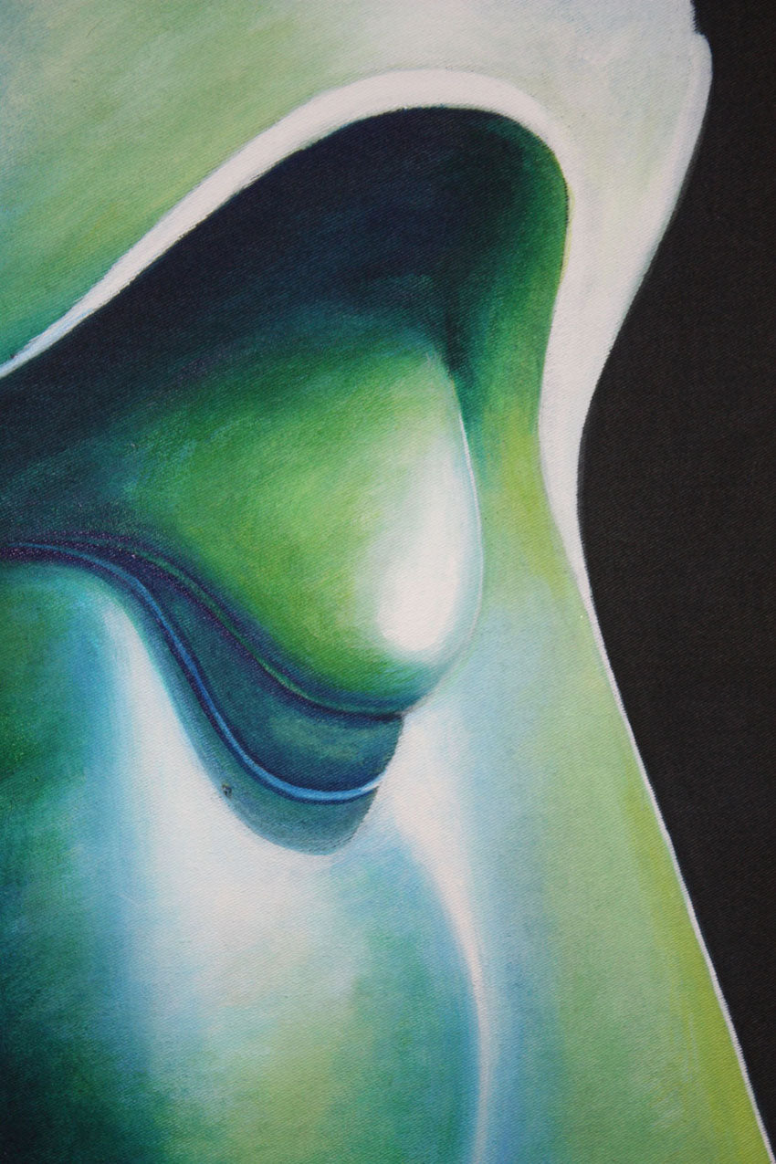 Buddha painting, Thai blue-green Buddha - farangshop-co