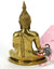 Small Brass Thai Seated Buddha Statue, 10.5cm high, CC03 - farangshop-co