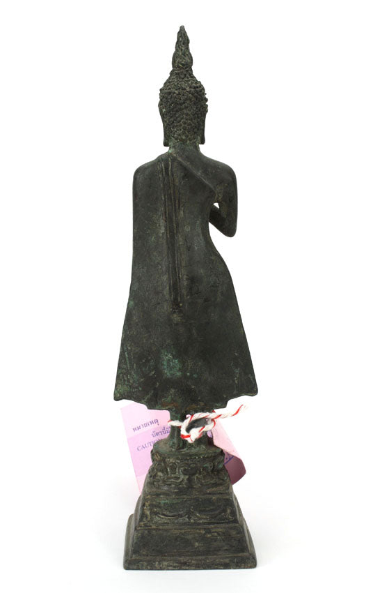 Thai Bronze Metal Standing Buddha Statue, Approx 26cm high, CC11 - farangshop-co