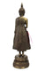 Thai Bronze Metal Standing Buddha Statue, Approx 34cm high, CC13 - farangshop-co