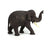 Teak elephant - hand carved (large) - approx 18cm high, H. - farangshop-co
