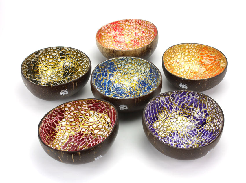 Thai Coconut Shell Bowl - Different Colours Available - farangshop-co