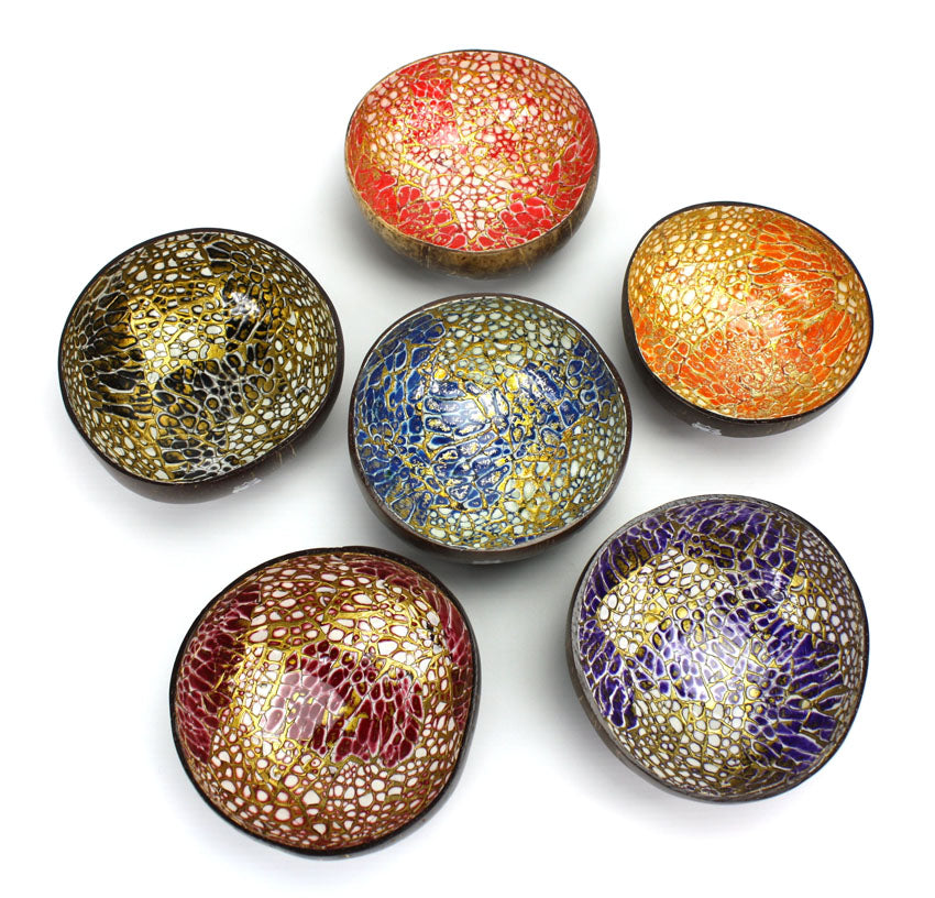 Thai Coconut Shell Bowl - Different Colours Available - farangshop-co