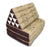 Earth pattern brown cream three-fold Thai cushion - farangshop-co