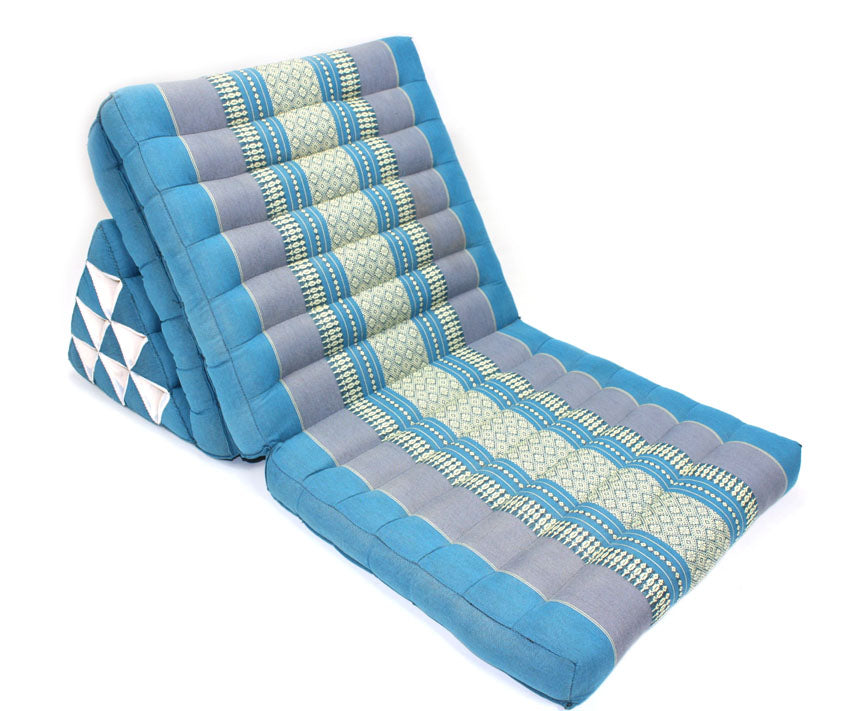 Light Blue Pattern standard three fold Thai Cushion - farangshop-co
