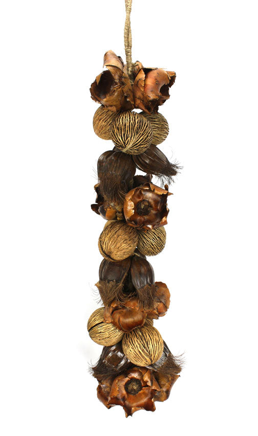 Huge Hanging Decorative Rope of Exotic Dried Seed Pods, 120cm long - farangshop-co