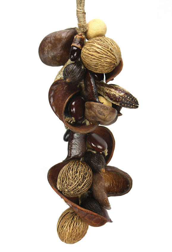 Hanging Decorative Rope of Exotic Dried Seed Pods, 65cm - farangshop-co