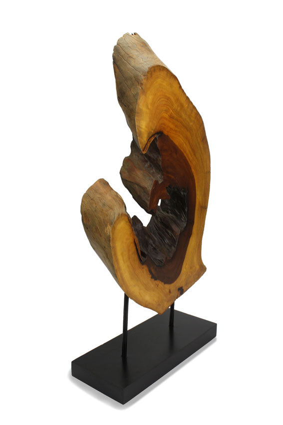 Natural Thai Wooden Sculpture, Model C17D10, 62cm high - farangshop-co