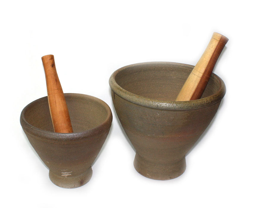 Thai Earthenware Mortar and Pestle, 3 sizes available - farangshop-co