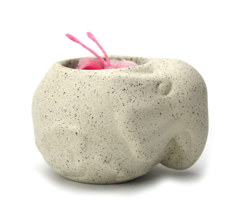 Elephant ceramic tealight candle holder, individual - farangshop-co