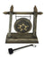 Thai metal gong - rustic light wood finish, 32cm high - farangshop-co