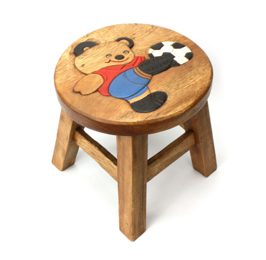 Wooden Kids Stools - 25cm high x 26cm diameter, Many Designs - farangshop-co