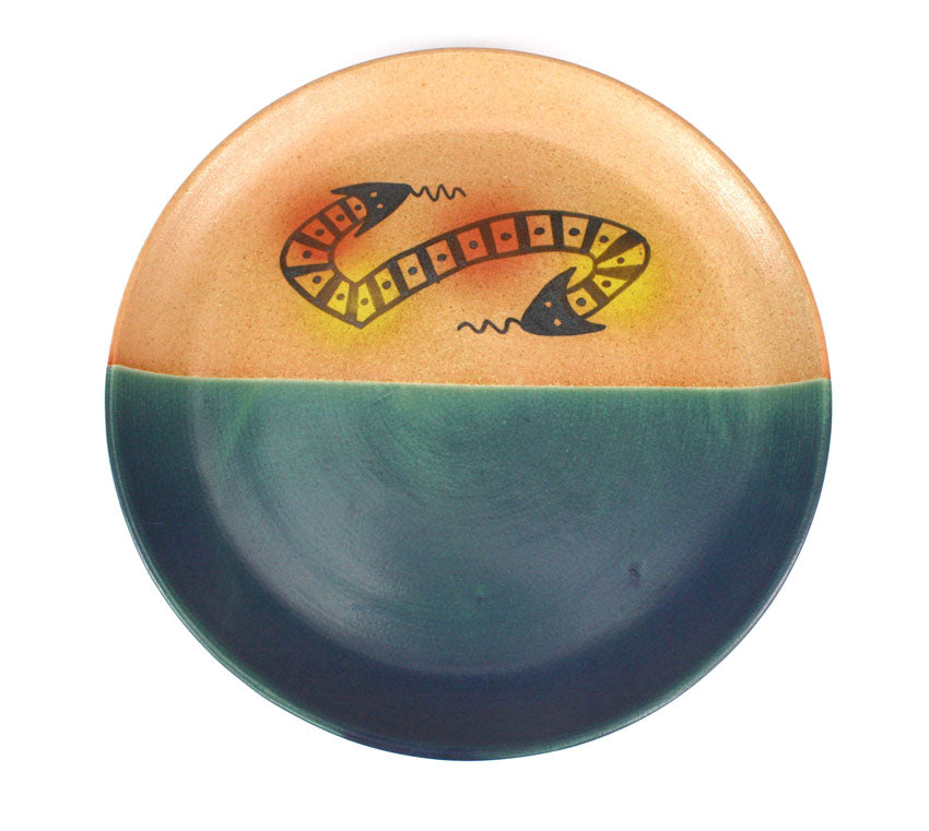 Thai ceramic plates - Primitive design - large size, hand decorated - farangshop-co