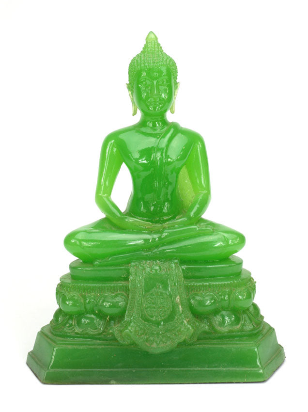 Thai Resin Translucent Seated Buddha, 22.5cm high, Single Colour - Choice of Colours - farangshop-co