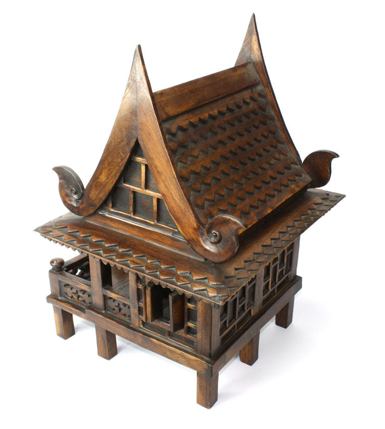Thai Teak Wood Spirit House, Large 55cm high - farangshop-co