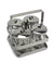 Thai Condiment Set, Stainless Steel, 6 oz glasses, 14cm high x 13cm wide - farangshop-co