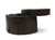 Teak root swivel box, Thai, dark waxed finish - farangshop-co