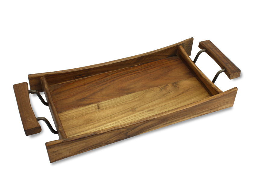 Reclaimed Teak Wood Tray - 3 sizes - farangshop-co