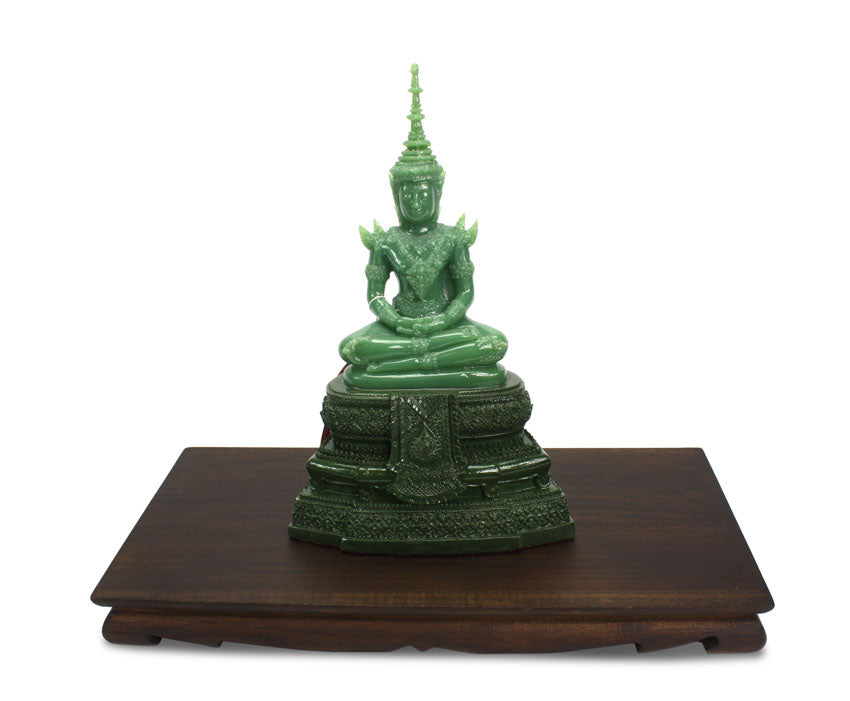 Ornamental Teak Wood Buddhist Display Stand Altar for Buddhas - Ganesh - Votive Figurines, 45.8cm long - farangshop-co