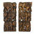 Hand carved teak wood panel, three elephants, single panel, 45.2cm x 20cm - farangshop-co