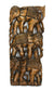 Hand carved teak wood panel, three elephants, single panel, 45.2cm x 20cm - farangshop-co