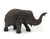 Teak elephant - hand carved (small) - approx 10cm high - farangshop-co