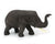 Teak elephant - hand carved (small) - approx 10cm high - farangshop-co