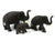 Teak elephant - hand carved (small) - approx 10cm high - farangshop-co