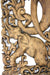 Pair of carved teak wall panels, Elephant design, each 90cm x 35cm, ED02 - farangshop-co