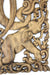 Pair of carved teak wall panels, Elephant design, each 90cm x 35cm, ED02 - farangshop-co
