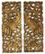 Pair of carved teak wall panels, Elephant design, each 90cm x 35cm, ED01 - farangshop-co