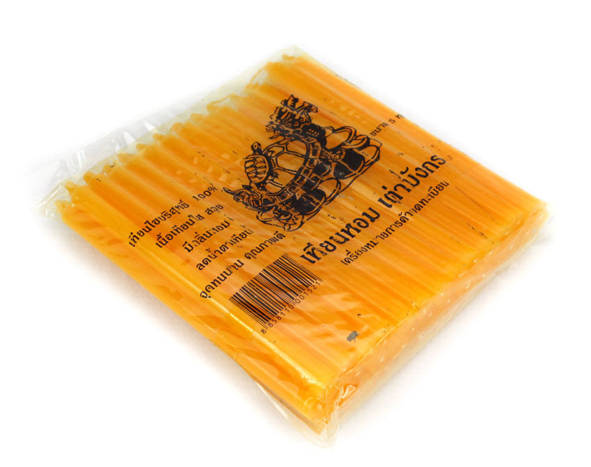 Pack of Thai Temple Candles - medium size, 15cm - farangshop-co
