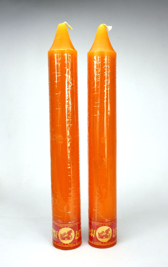 Very Large Thai Temple Candles - Boxed Pair - Different Sizes - farangshop-co