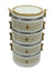 Thai Temple Style Insulated Food Carrier, 4 bowls, 16cm x 4 - farangshop-co