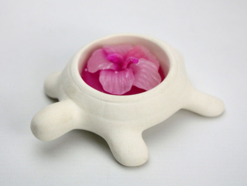 Thai Turtle Tealight Holder, Ceramic, Sandstone look - farangshop-co
