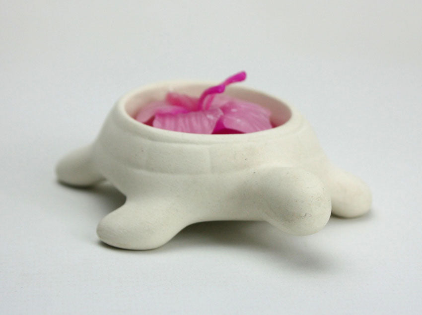 Thai Turtle Tealight Holder, Ceramic, Sandstone look - farangshop-co