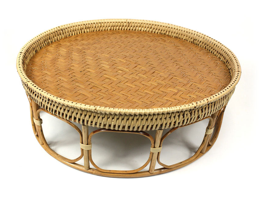 Large Thai Bamboo Kantok Tables - Lanna Dinner Set - 3 sizes available - farangshop-co