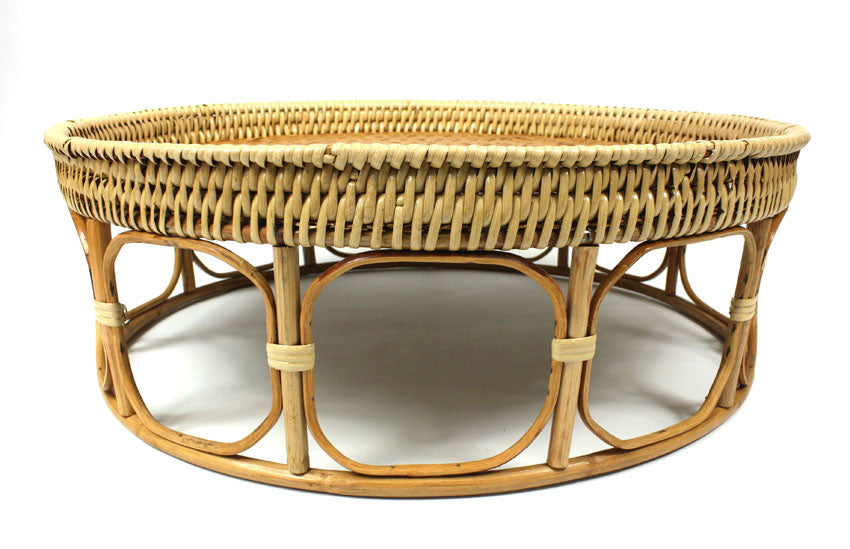Large Thai Bamboo Kantok Tables - Lanna Dinner Set - 3 sizes available - farangshop-co