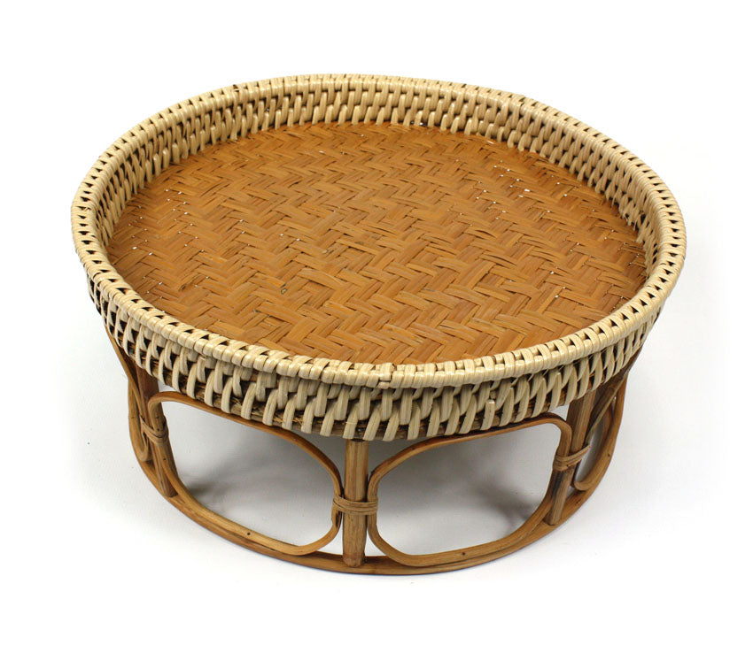 Large Thai Bamboo Kantok Tables - Lanna Dinner Set - 3 sizes available - farangshop-co