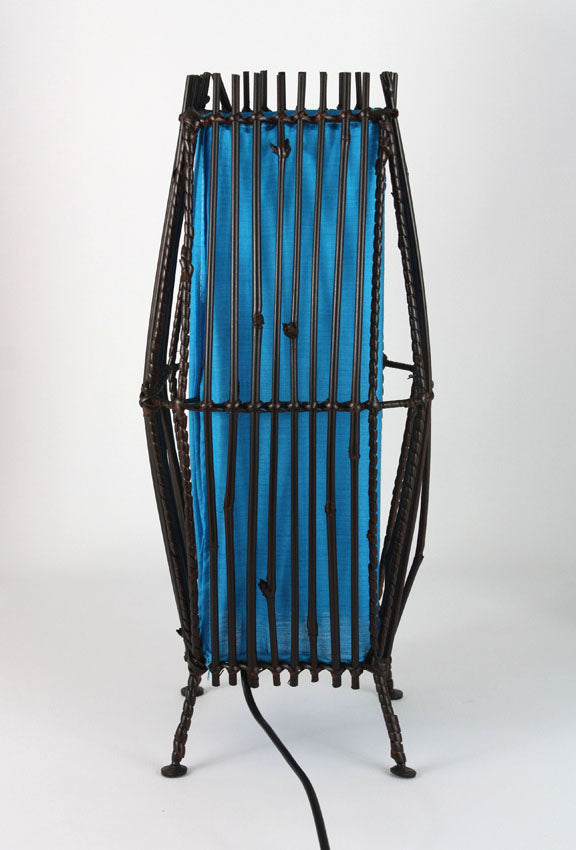 Thai bamboo table lamp - 3 colours available. Style: Vex - farangshop-co