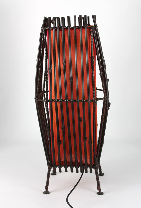 Thai bamboo table lamp - 3 colours available. Style: Vex - farangshop-co