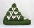 Green and cream cotton linen fabric standard one-fold Thai cushion - farangshop-co