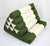 Green and cream cotton linen fabric standard one-fold Thai cushion - farangshop-co