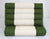 Green and cream cotton linen fabric standard one-fold Thai cushion - farangshop-co