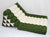 Green and cream cotton linen fabric standard one-fold Thai cushion - farangshop-co