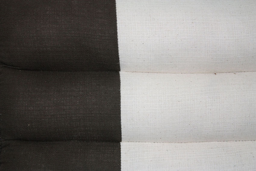Thai cushion Brown and cream cotton linen fabric standard one-fold Thai cushion - farangshop-co