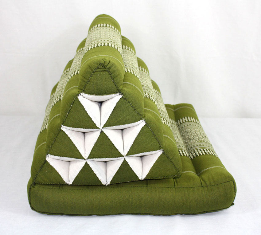 Bamboo green pattern standard one-fold Thai cushion - farangshop-co