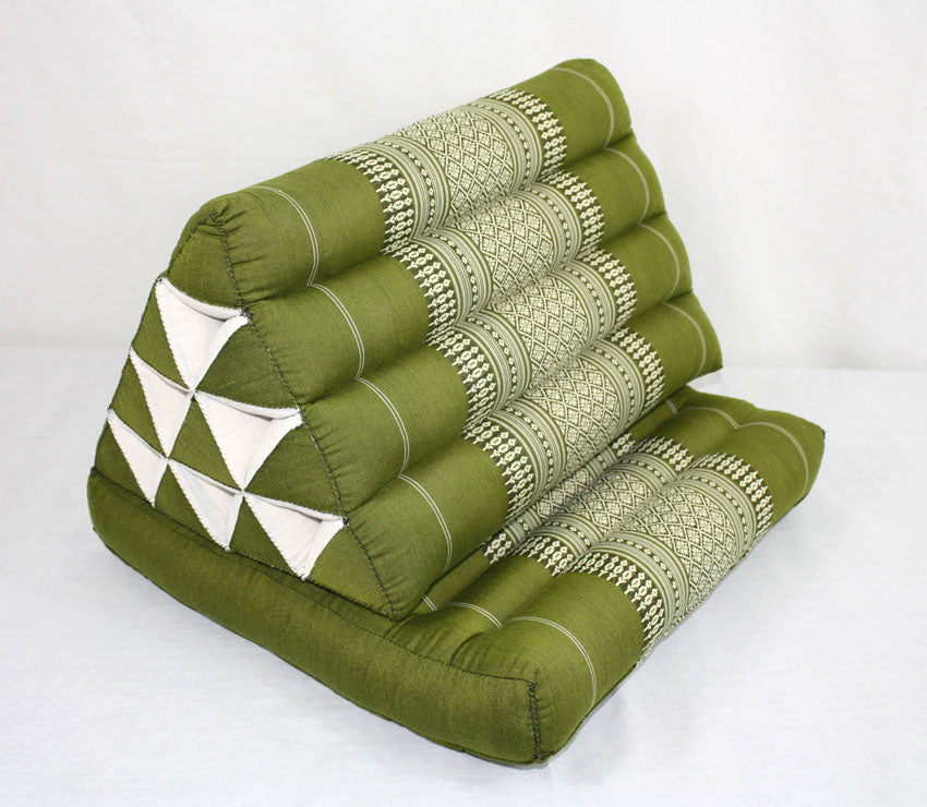 Bamboo green pattern standard one-fold Thai cushion - farangshop-co