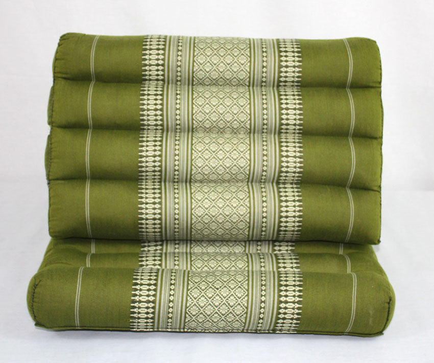 Bamboo green pattern standard one-fold Thai cushion - farangshop-co