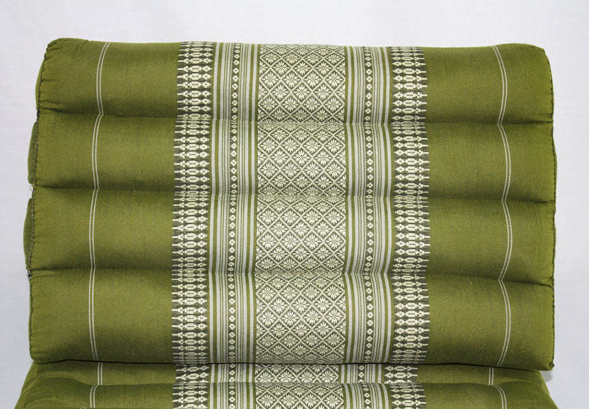 Bamboo green pattern standard one-fold Thai cushion - farangshop-co